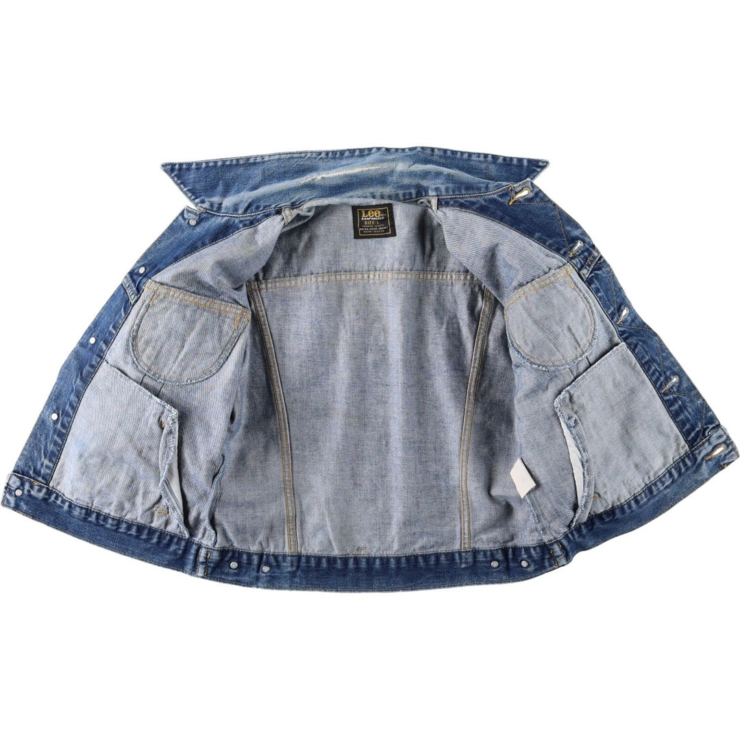 Lee denim jacket, men's size L cotton blue type Vintage Second Hand
