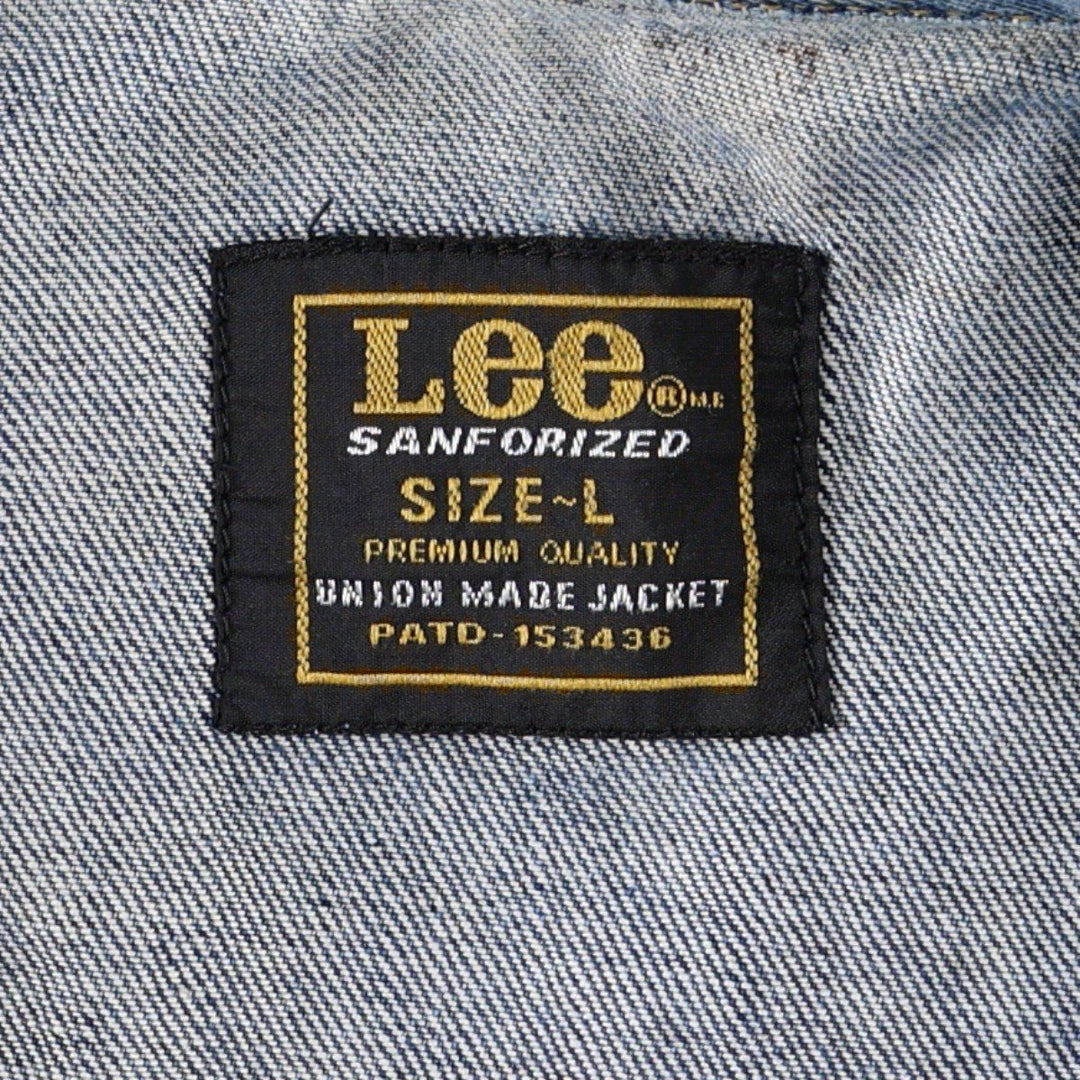 Lee denim jacket, men's size L cotton blue type Vintage Second Hand