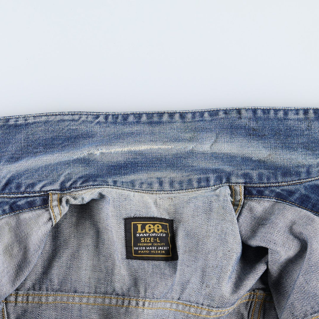 Lee denim jacket, men's size L cotton blue type Vintage Second Hand