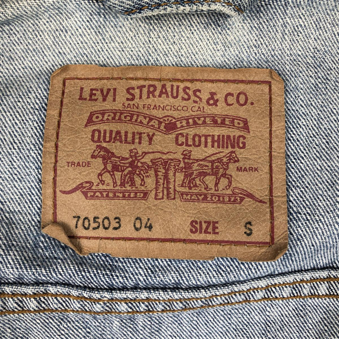 1990'S Levi's 70503-0414 Euro Model Denim Jacket (Men's Size S Equivalent) Vintage cotton blue type Vintage Second Hand