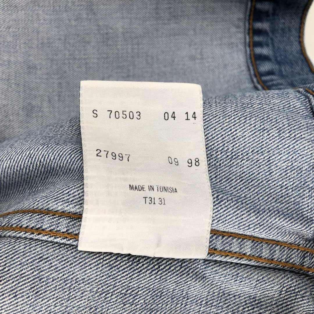 1990'S Levi's 70503-0414 Euro Model Denim Jacket (Men's Size S Equivalent) Vintage cotton blue type Vintage Second Hand