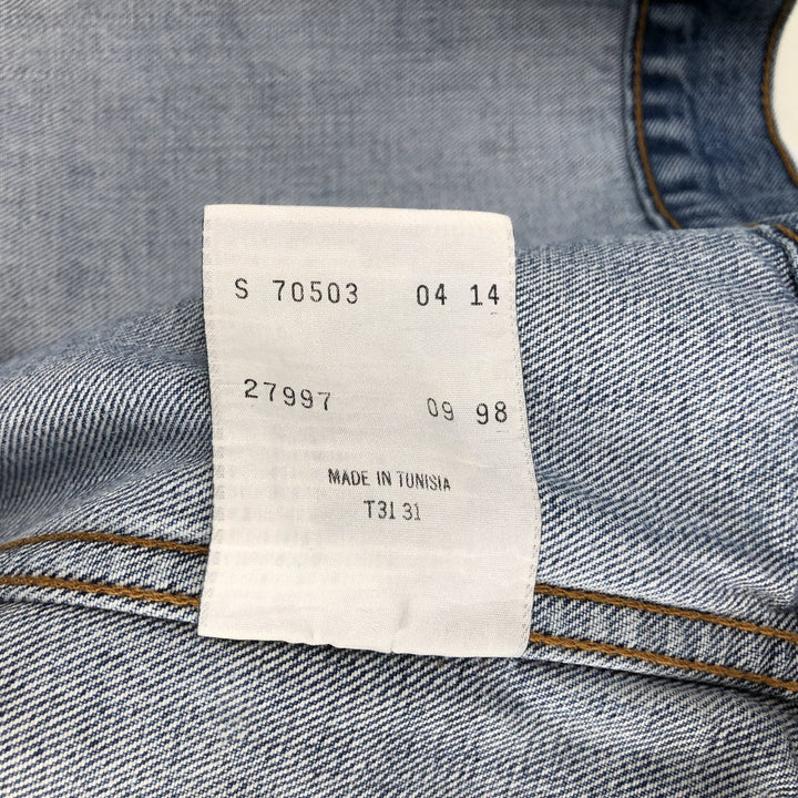 1990'S Levi's 70503-0414 Euro Model Denim Jacket (Men's Size S Equivalent) Vintage cotton blue type Vintage Second Hand
