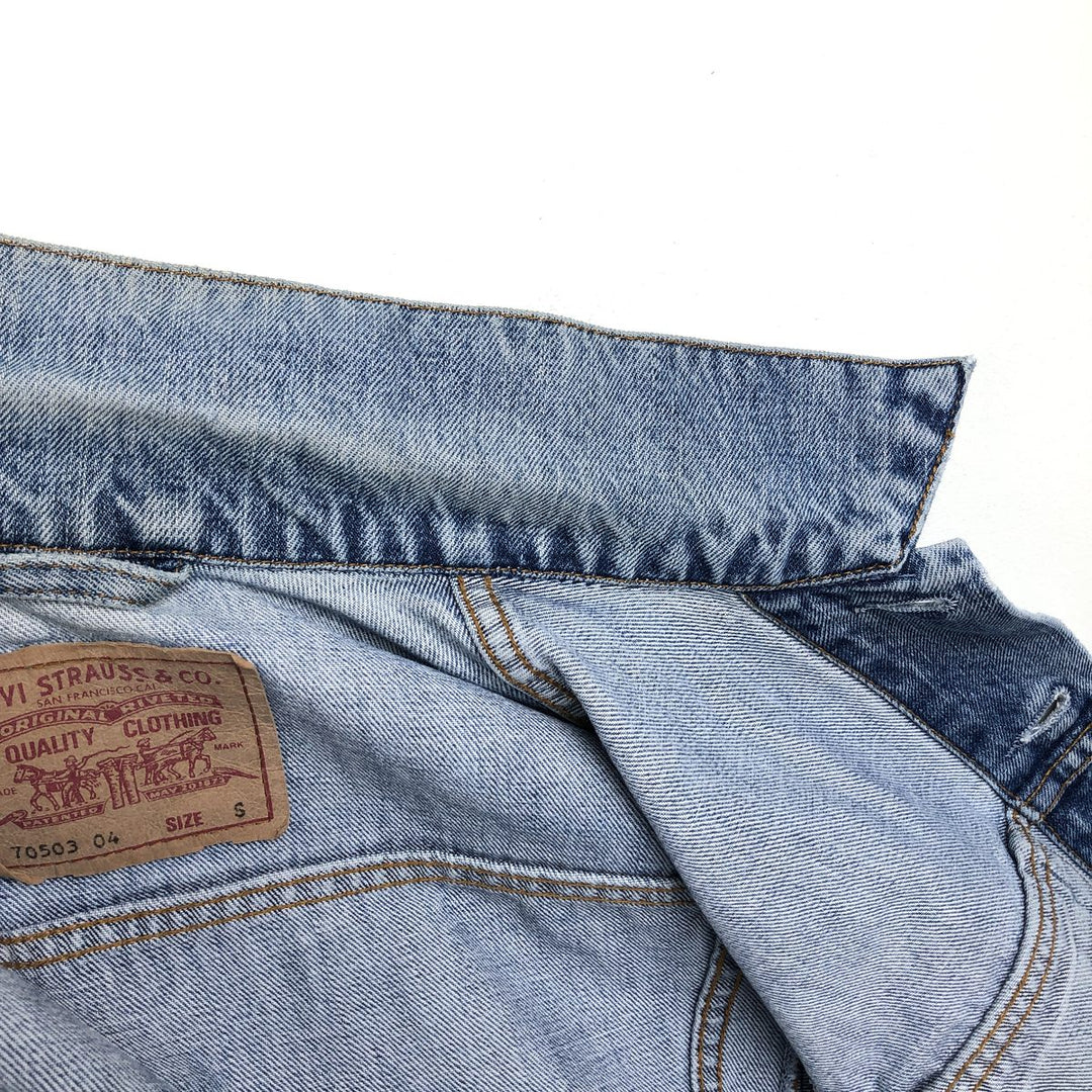 1990'S Levi's 70503-0414 Euro Model Denim Jacket (Men's Size S Equivalent) Vintage cotton blue type Vintage Second Hand