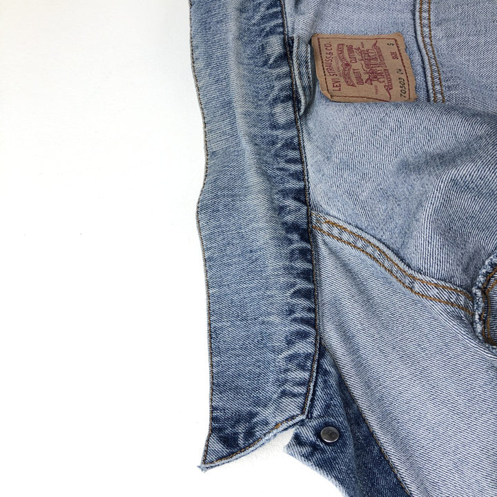 1990'S Levi's 70503-0414 Euro Model Denim Jacket (Men's Size S Equivalent) Vintage cotton blue type Vintage Second Hand