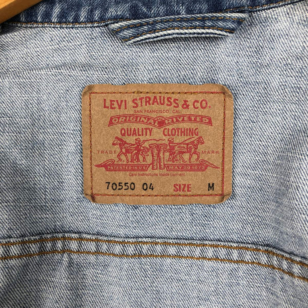 2000'S Levi's 70550-0476 Euro Model Denim Jacket (Men's Size M) cotton blue type Vintage Second Hand