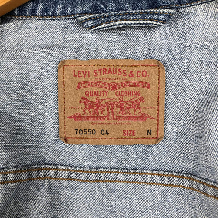 2000'S Levi's 70550-0476 Euro Model Denim Jacket (Men's Size M) cotton blue type Vintage Second Hand