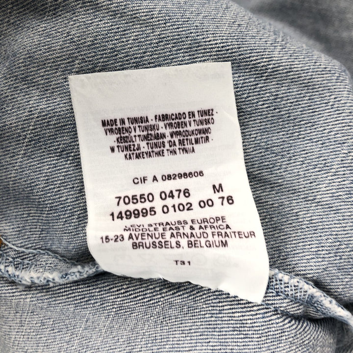 2000'S Levi's 70550-0476 Euro Model Denim Jacket (Men's Size M) cotton blue type Vintage Second Hand