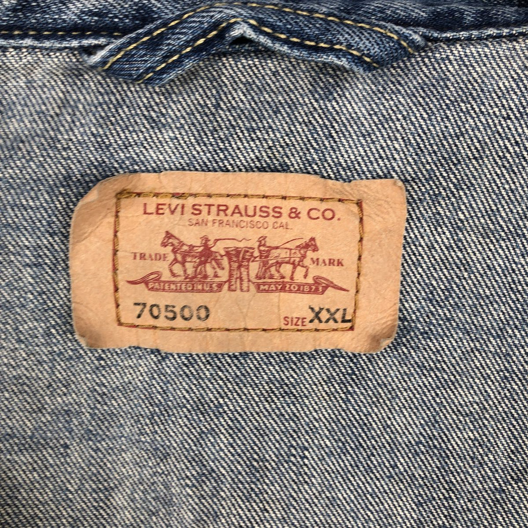2000'S Levi's 70500-0438 Euro Model Denim Jacket (Men's XXL equivalent) cotton blue type Vintage Second Hand