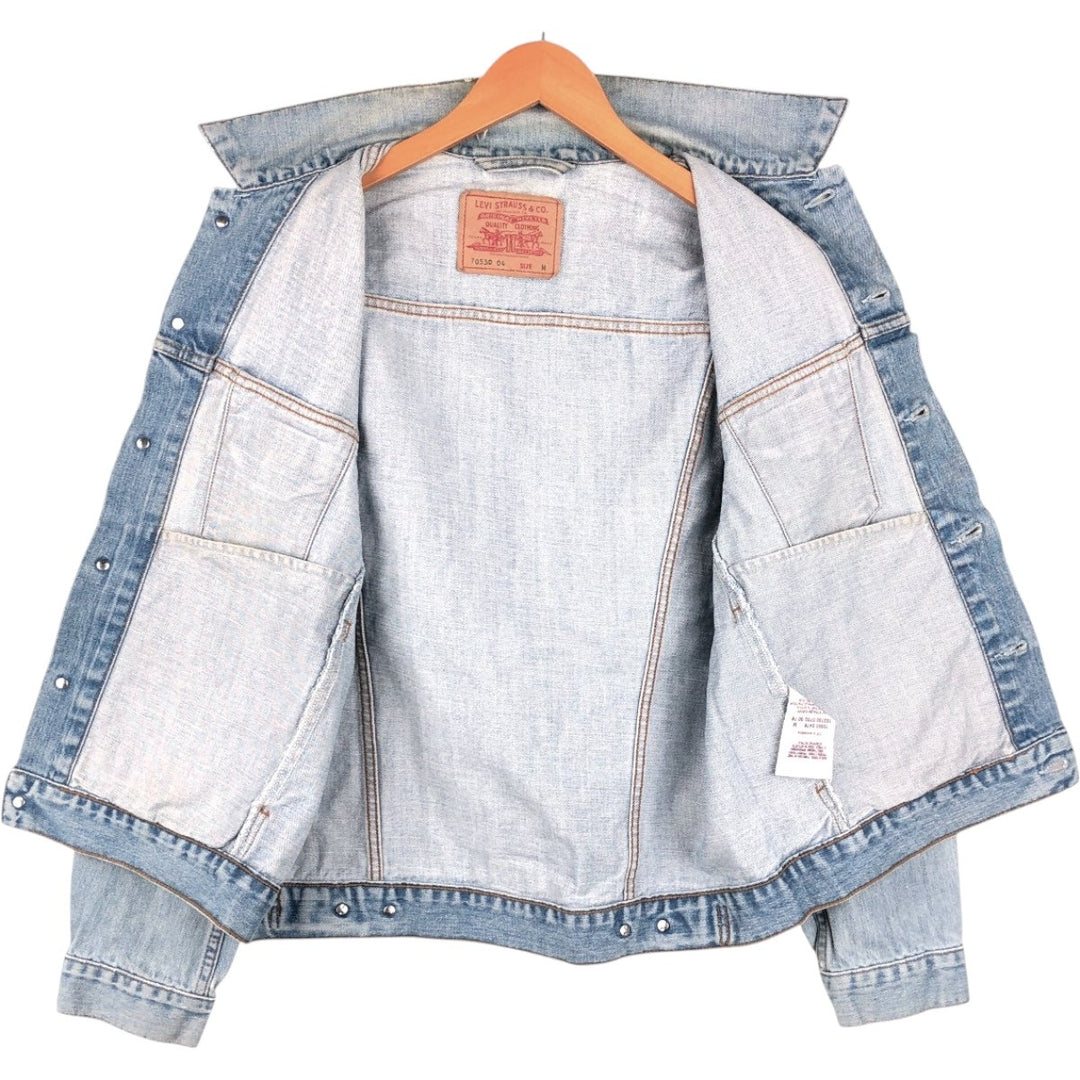 2000'S Levi's 70550-0476 Euro Model Denim Jacket (Men's Size M) cotton blue type Vintage Second Hand