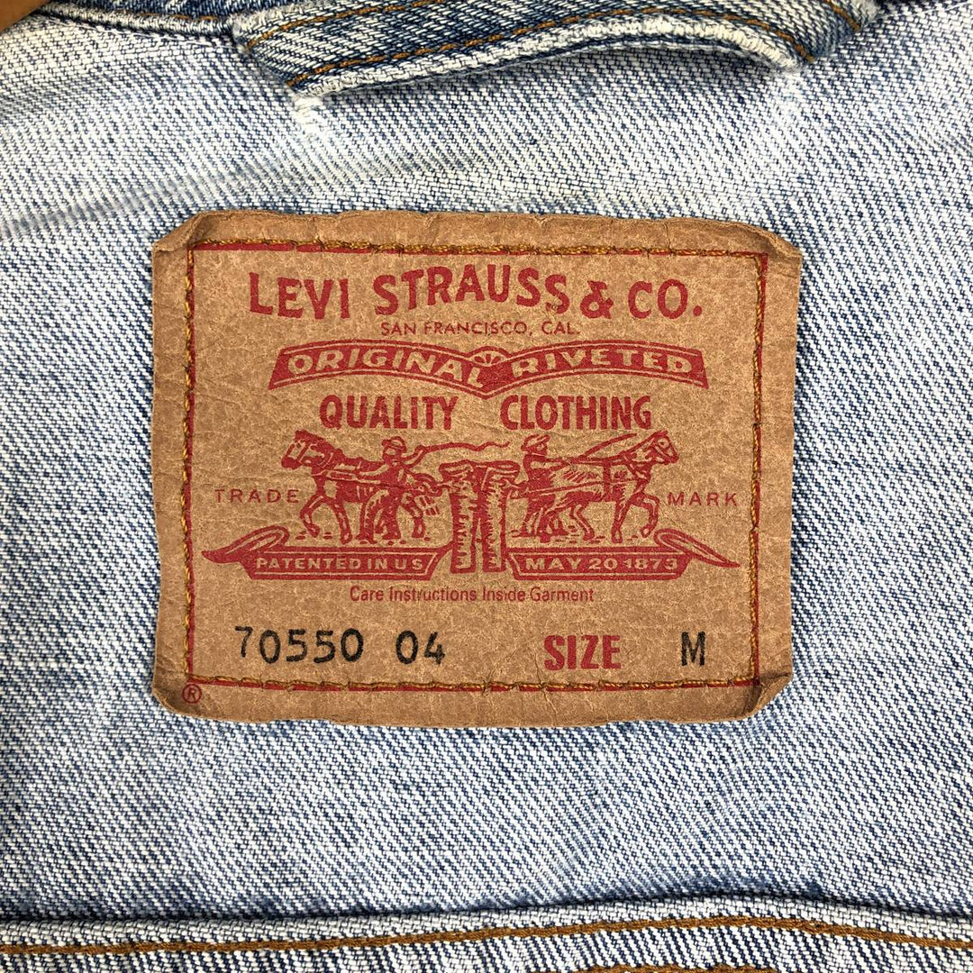 2000'S Levi's 70550-0476 Euro Model Denim Jacket (Men's Size M) cotton blue type Vintage Second Hand