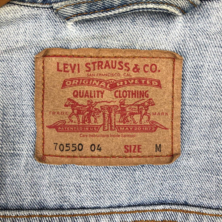 2000'S Levi's 70550-0476 Euro Model Denim Jacket (Men's Size M) cotton blue type Vintage Second Hand