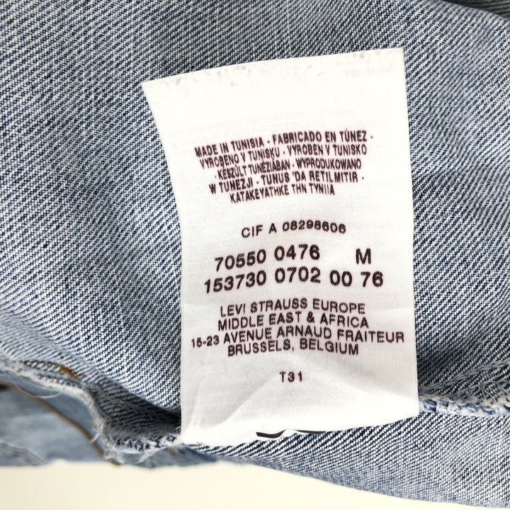 2000'S Levi's 70550-0476 Euro Model Denim Jacket (Men's Size M) cotton blue type Vintage Second Hand