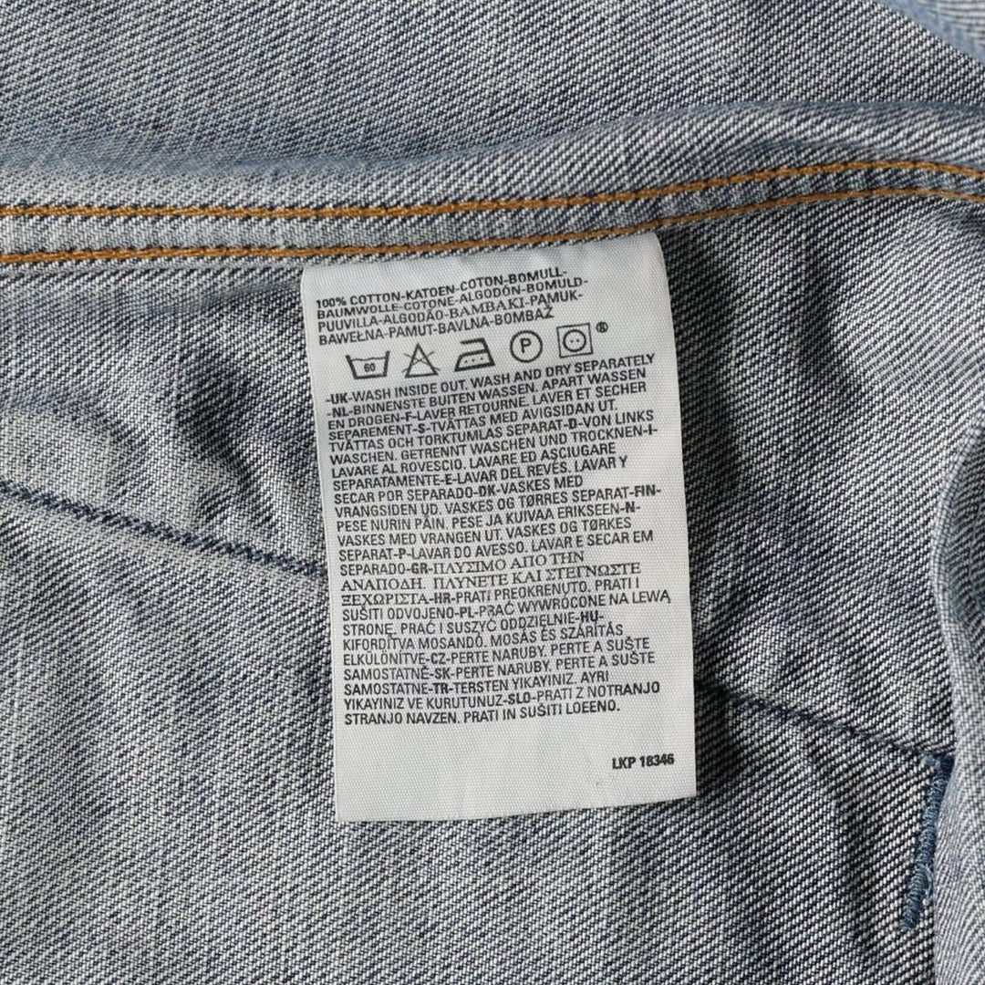 2000'S Levi's 70550-0414 Euro Model Denim Jacket (Men's XL equivalent) cotton blue type Vintage Second Hand