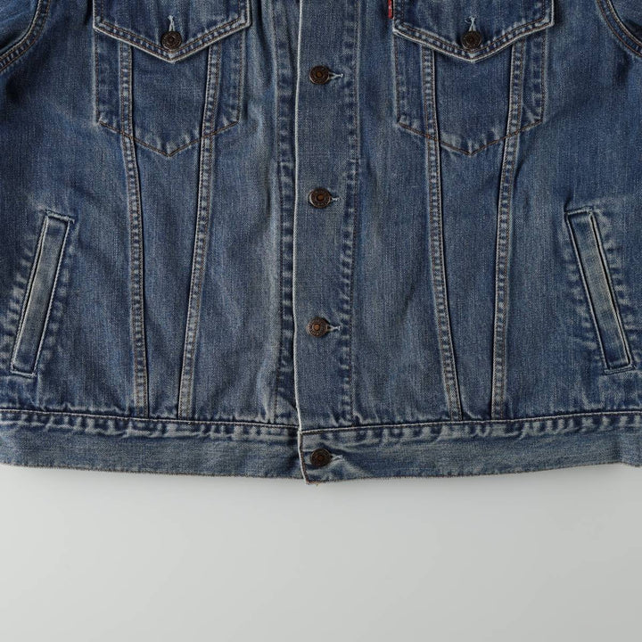 2000'S Levi's 70550-0414 Euro Model Denim Jacket (Men's XL equivalent) cotton blue type Vintage Second Hand