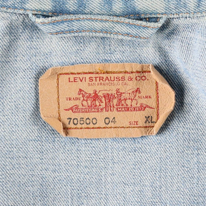 Levi's 70500-0459 Euro Model Denim Jacket (Men's XL equivalent) cotton blue type Vintage Second Hand
