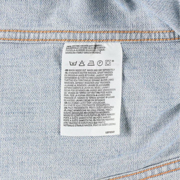 Levi's 70500-0459 Euro Model Denim Jacket (Men's XL equivalent) cotton blue type Vintage Second Hand