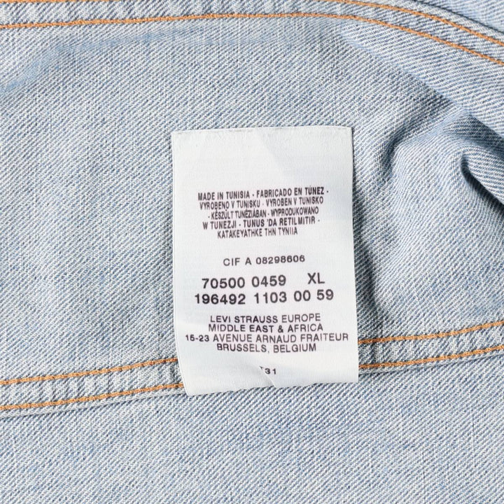 Levi's 70500-0459 Euro Model Denim Jacket (Men's XL equivalent) cotton blue type Vintage Second Hand