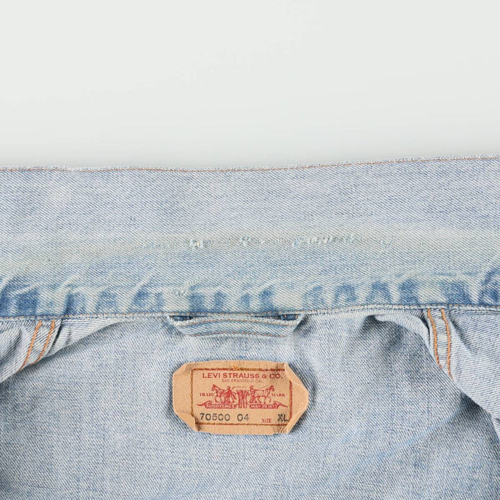 Levi's 70500-0459 Euro Model Denim Jacket (Men's XL equivalent) cotton blue type Vintage Second Hand