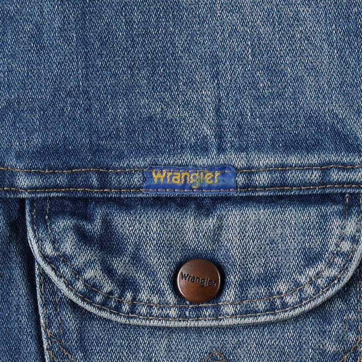 Wrangler Denim Jacket, G-Jean, Men's M size cotton blue type Vintage Second Hand