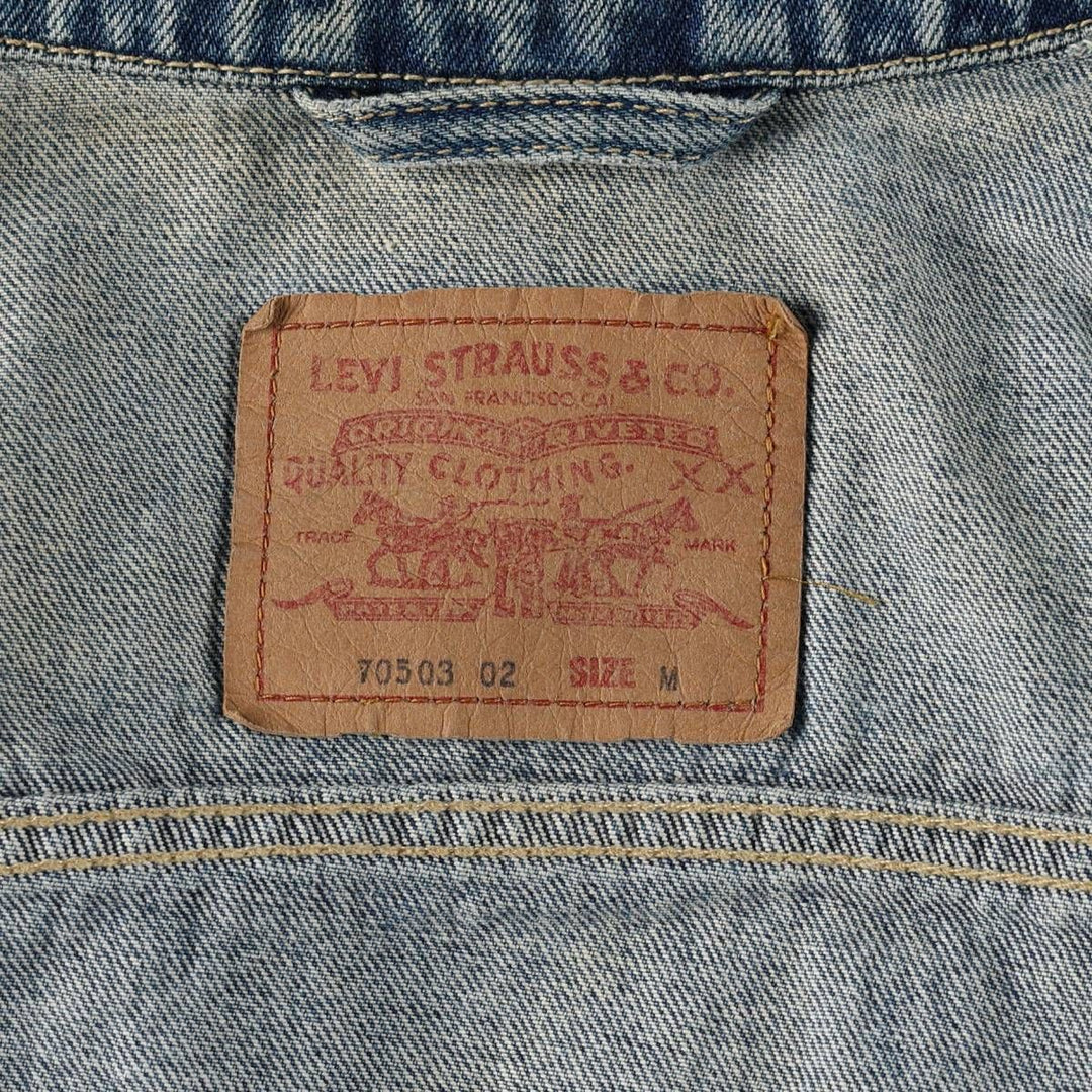 1990'S Levi's 70503 0215 Denim Jacket (Men's Size M equivalent) Vintage cotton blue type Vintage Second Hand
