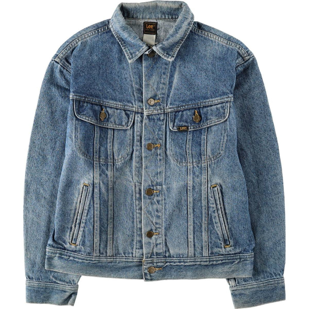 ~90'S Lee RIDERS denim jacket, men's size M equivalent, vintage, short length. unclear blue type Vintage Second Hand