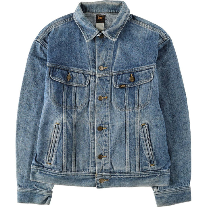 ~90'S Lee RIDERS denim jacket, men's size M equivalent, vintage, short length. unclear blue type Vintage Second Hand
