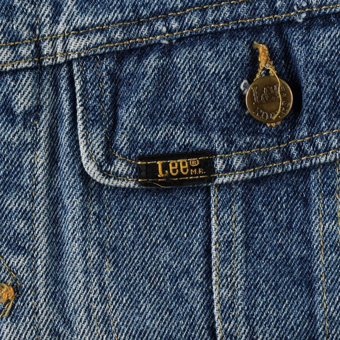 ~90'S Lee RIDERS denim jacket, men's size M equivalent, vintage, short length. unclear blue type Vintage Second Hand
