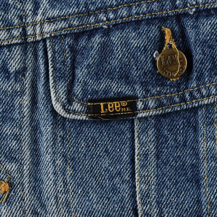 ~90'S Lee RIDERS denim jacket, men's size M equivalent, vintage, short length. unclear blue type Vintage Second Hand