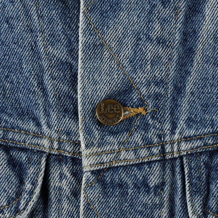 ~90'S Lee RIDERS denim jacket, men's size M equivalent, vintage, short length. unclear blue type Vintage Second Hand