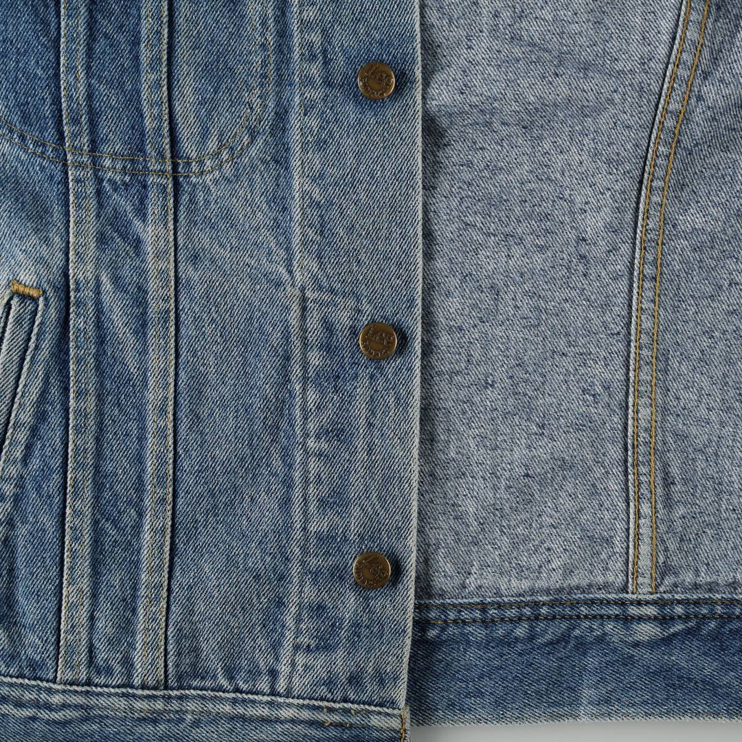 ~90'S Lee RIDERS denim jacket, men's size M equivalent, vintage, short length. unclear blue type Vintage Second Hand