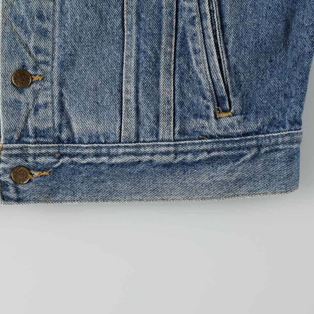 ~90'S Lee RIDERS denim jacket, men's size M equivalent, vintage, short length. unclear blue type Vintage Second Hand