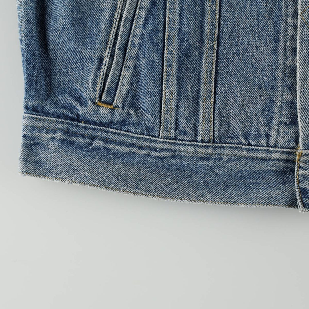 ~90'S Lee RIDERS denim jacket, men's size M equivalent, vintage, short length. unclear blue type Vintage Second Hand