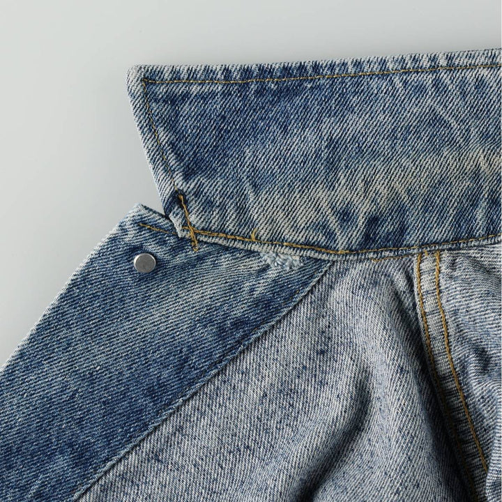 ~90'S Lee RIDERS denim jacket, men's size M equivalent, vintage, short length. unclear blue type Vintage Second Hand