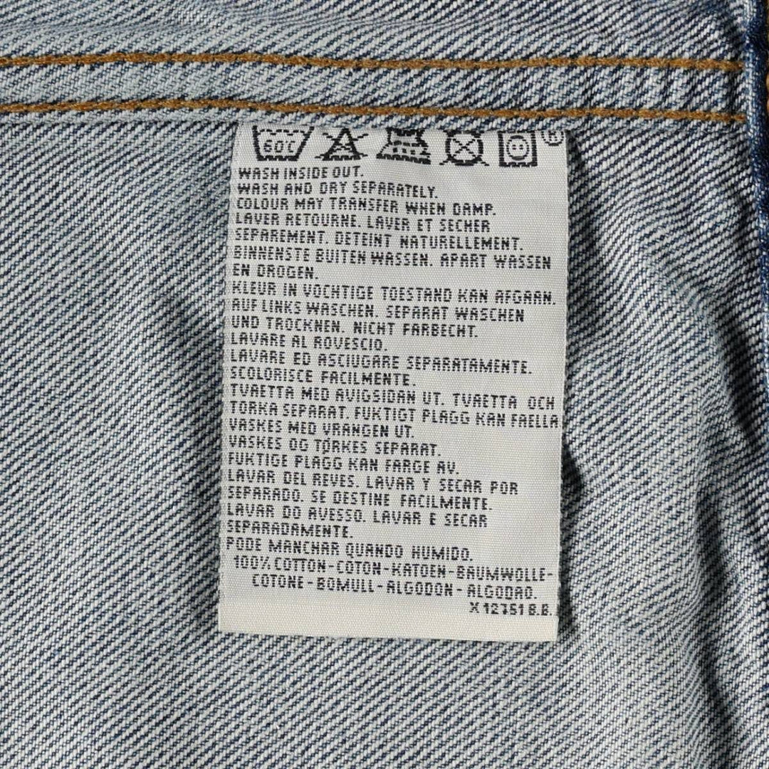 90'S Levi's 70503-0216 Denim Jacket, Men's XXL, Vintage cotton Blue type light blue Vintage Second Hand