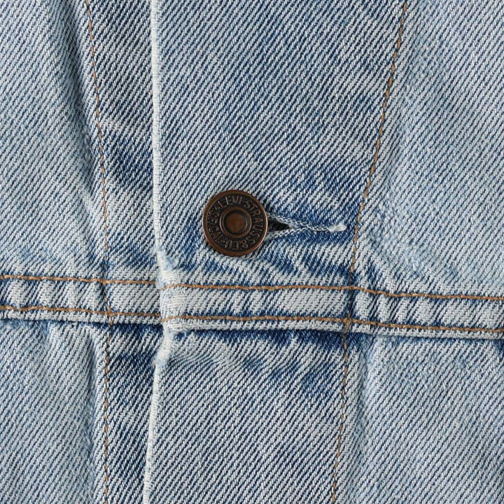 1990'S Levi's 70503-0283 Denim Jacket, G-Jean, Size XXL (Men's XXL equivalent), Vintage cotton Blue type light blue Vintage Second Hand