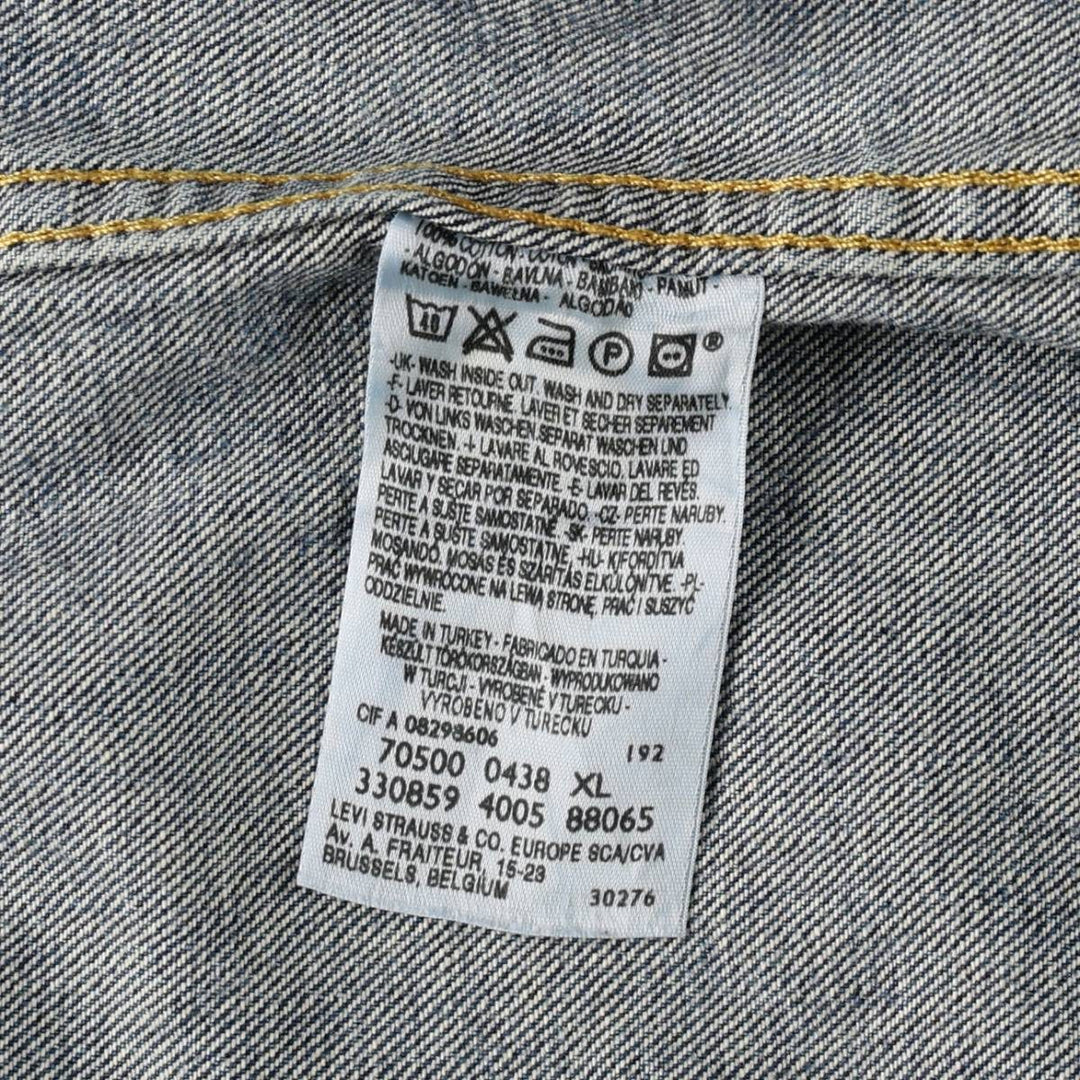 2000'S Levi's 70500 0438 Denim Jacket (Men's XL equivalent) cotton blue type Vintage Second Hand