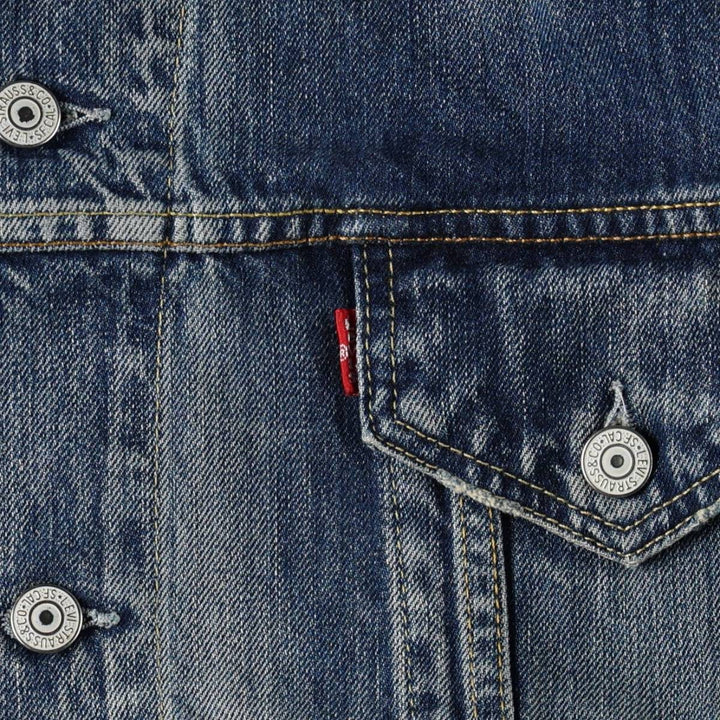 2000'S Levi's 70500 0438 Denim Jacket (Men's XL equivalent) cotton blue type Vintage Second Hand