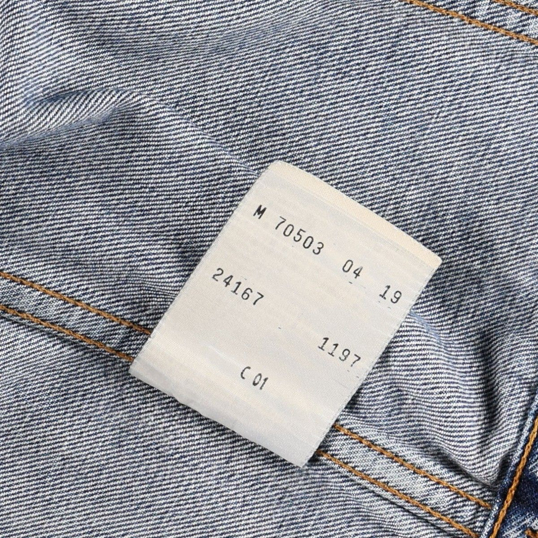 1990'S Levi's 70503 0419 Euro Model Denim Jacket (Men's Size M equivalent) Vintage cotton blue type Vintage Second Hand