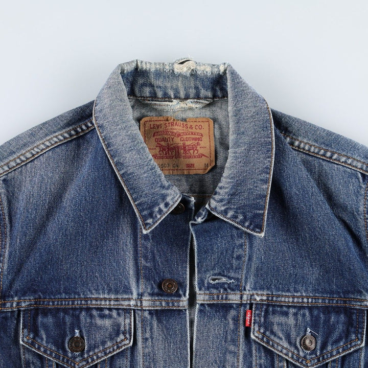 1990'S Levi's 70503 0419 Euro Model Denim Jacket (Men's Size M equivalent) Vintage cotton blue type Vintage Second Hand