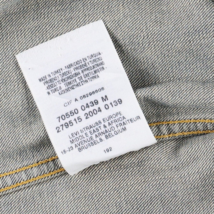 2000'S Levi's 70550-0439 Euro Model Denim Jacket, Men's Size Medium cotton blue type Vintage Second Hand