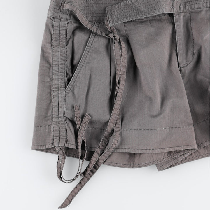 Juicy Couture Two-Pleat Drawstring Cotton Shorts, Women's XL (equivalent to W33) cotton Khaki type Vintage Second Hand