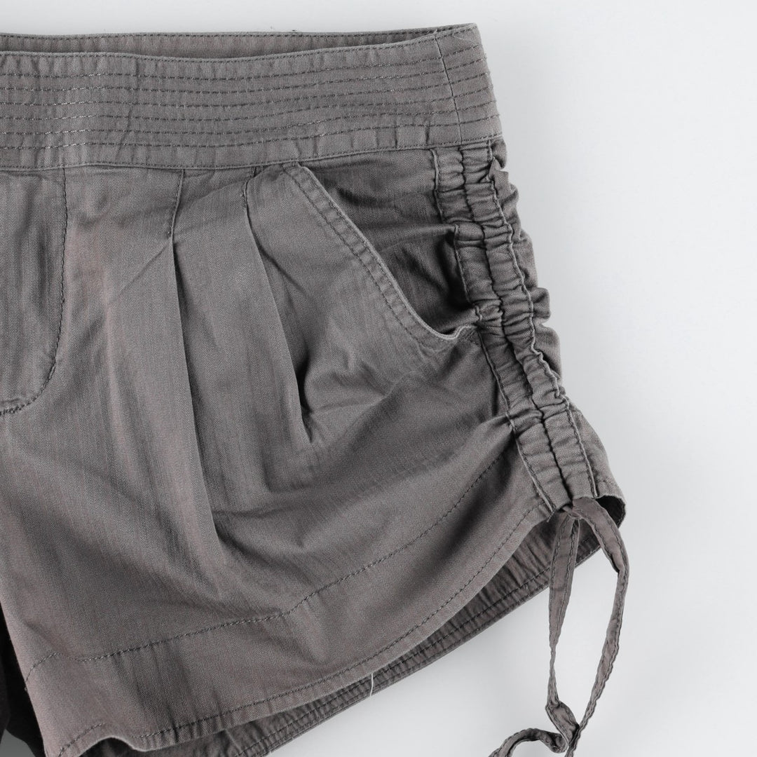 Juicy Couture Two-Pleat Drawstring Cotton Shorts, Women's XL (equivalent to W33) cotton Khaki type Vintage Second Hand
