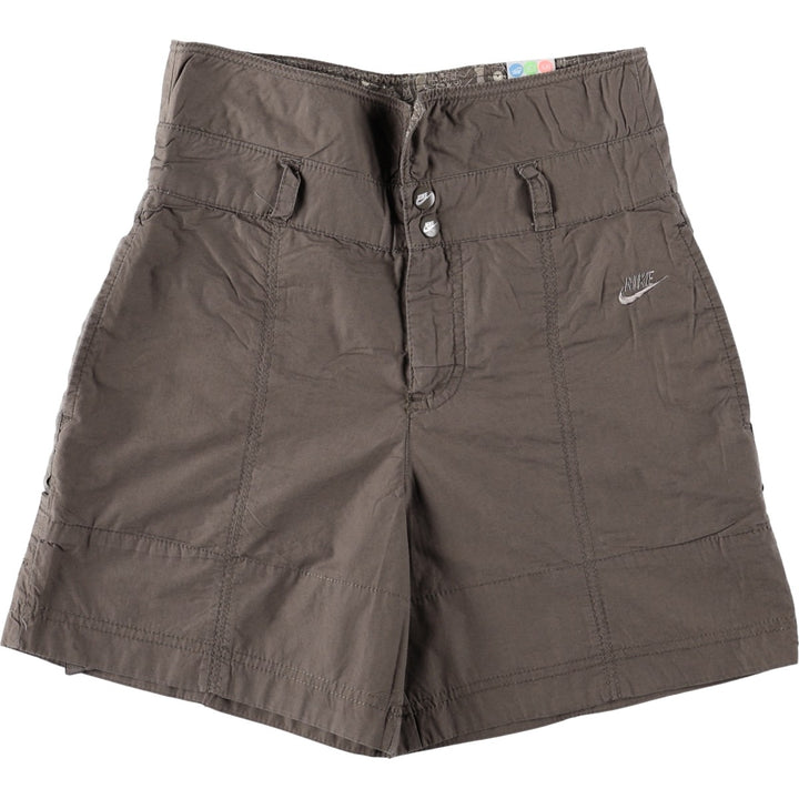 Nike 2-Way Cotton Shorts, Women's Size L (equivalent to W27) cotton Khaki type brown Vintage Second Hand
