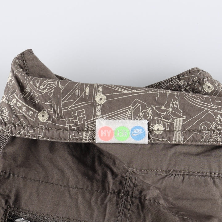 Nike 2-Way Cotton Shorts, Women's Size L (equivalent to W27) cotton Khaki type brown Vintage Second Hand