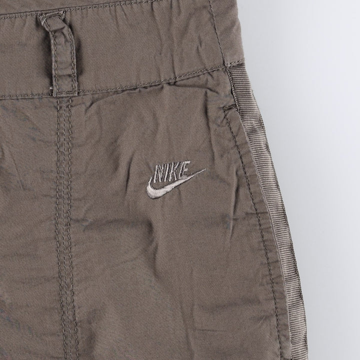 Nike 2-Way Cotton Shorts, Women's Size L (equivalent to W27) cotton Khaki type brown Vintage Second Hand