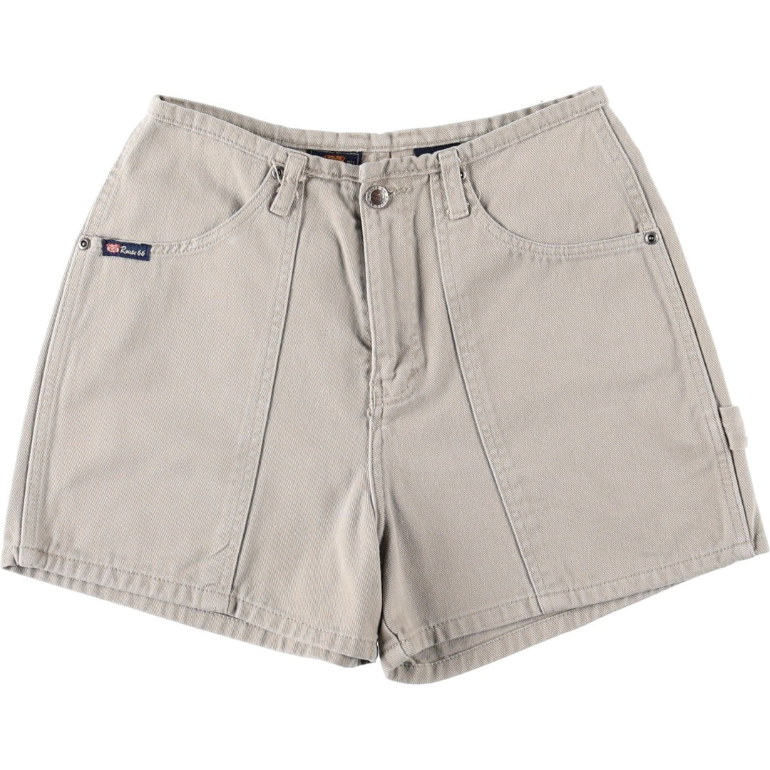 ROUTE 66 Cotton Shorts, Women's Size L (equivalent to W27) cotton Beige type Vintage Second Hand