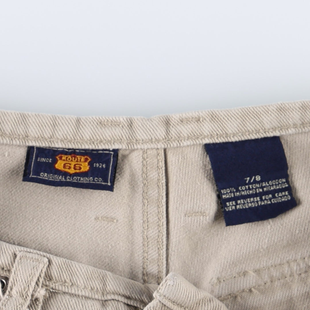 ROUTE 66 Cotton Shorts, Women's Size L (equivalent to W27) cotton Beige type Vintage Second Hand