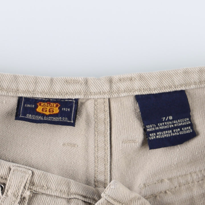 ROUTE 66 Cotton Shorts, Women's Size L (equivalent to W27) cotton Beige type Vintage Second Hand