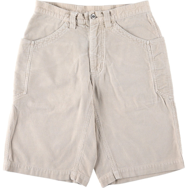 2000'S Patagonia Organic Cotton Corduroy Shorts, Women's Size L (W30 equivalent) cotton Beige type Vintage Second Hand