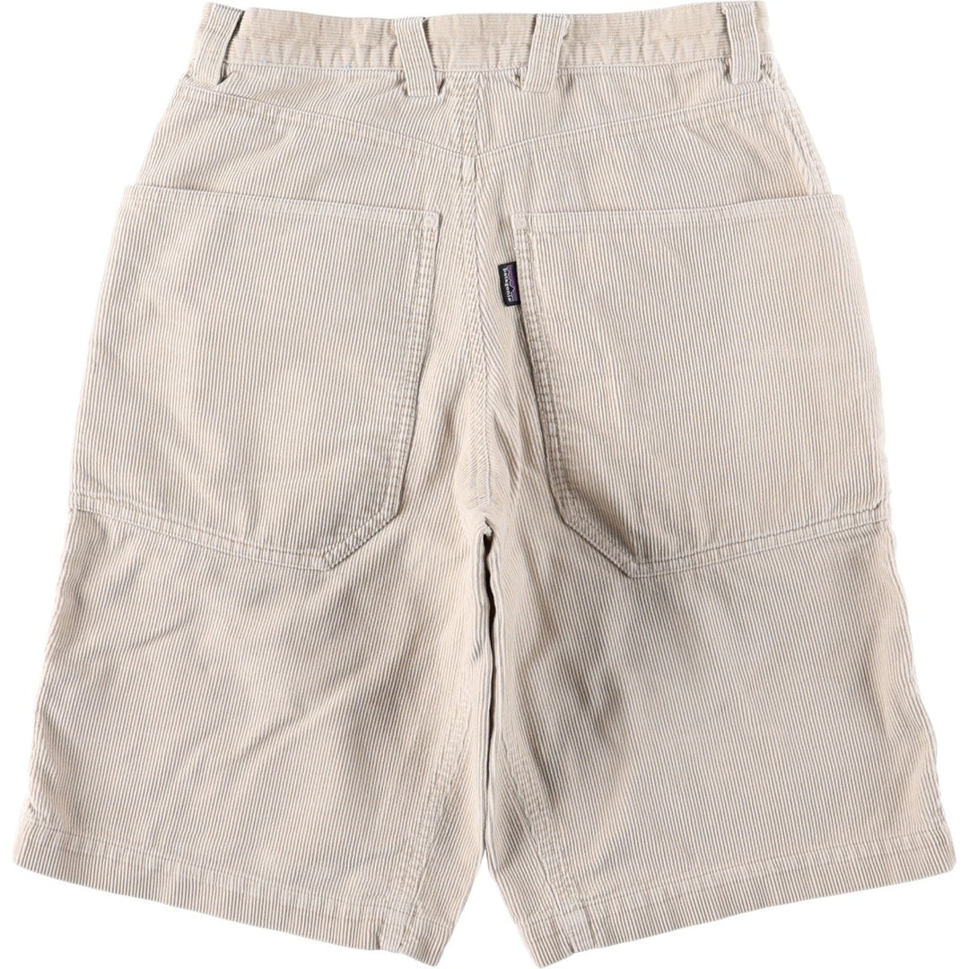 2000'S Patagonia Organic Cotton Corduroy Shorts, Women's Size L (W30 equivalent) cotton Beige type Vintage Second Hand